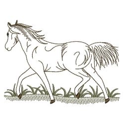 Vintage Horses 05(Md) machine embroidery designs
