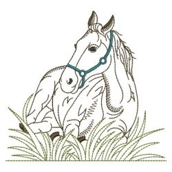 Vintage Horses 09(Md) machine embroidery designs