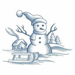 Toile Winter Scene 10(Md) machine embroidery designs