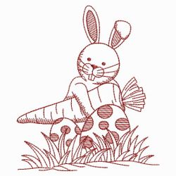 Redwork Easter Bunnies 02(Md) machine embroidery designs