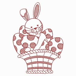 Redwork Easter Bunnies 04(Lg)
