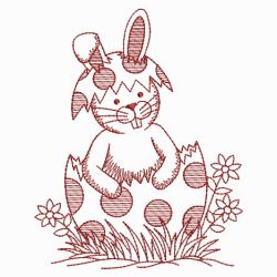 Redwork Easter Bunnies 09(Lg) machine embroidery designs