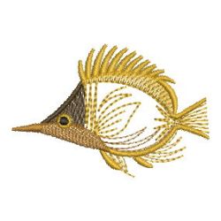 Vintage Tropical Fish 01(Md) machine embroidery designs
