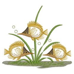 Vintage Tropical Fish 02(Lg) machine embroidery designs