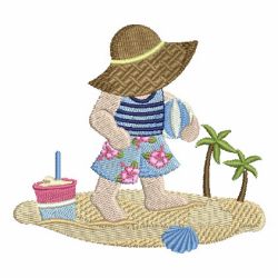 Sunbonnet At The Beach machine embroidery designs