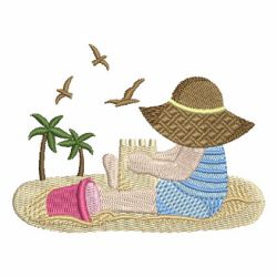 Sunbonnet At The Beach 09 machine embroidery designs