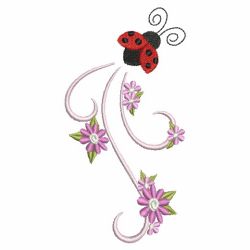 Ladybug In Flight 01(Sm) machine embroidery designs