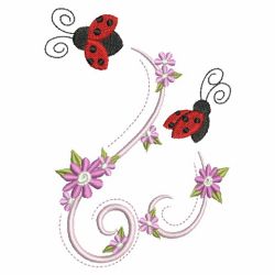 Ladybug In Flight 03(Sm) machine embroidery designs