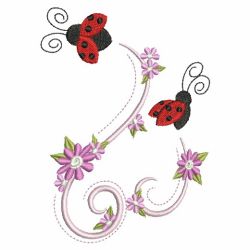 Ladybug In Flight 03(Lg) machine embroidery designs