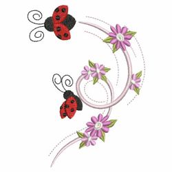 Ladybug In Flight 06(Lg) machine embroidery designs