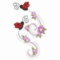 Ladybug In Flight 09(Sm) machine embroidery designs