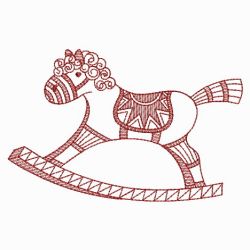 Redwork Rocking Horse(Lg) machine embroidery designs
