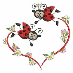 Lively Ladybugs 04 machine embroidery designs