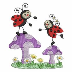 Lively Ladybugs 05 machine embroidery designs