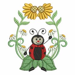 Lively Ladybugs 09 machine embroidery designs