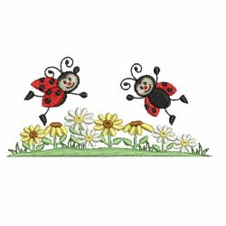 Lively Ladybugs 10 machine embroidery designs