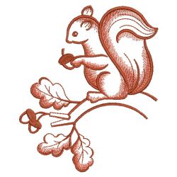 Toile Autumn Squirrel 01(Lg) machine embroidery designs