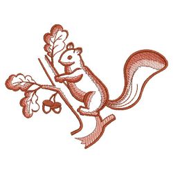 Toile Autumn Squirrel 03(Md) machine embroidery designs