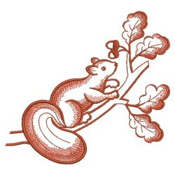 Toile Autumn Squirrel 08(Lg) machine embroidery designs