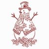 Redwork Snowman 06(Sm)