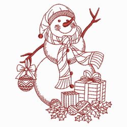 Redwork Snowman 03(Md) machine embroidery designs