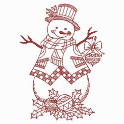 Redwork Snowman 05(Lg) machine embroidery designs