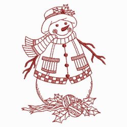 Redwork Snowman 07(Sm) machine embroidery designs