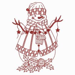 Redwork Snowman 09(Lg) machine embroidery designs