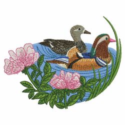 Chinese Mandarin Ducks 04(Lg) machine embroidery designs