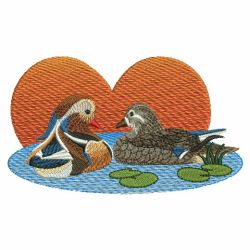 Chinese Mandarin Ducks 09(Sm) machine embroidery designs
