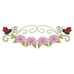 Heirloom Ladybug Borders(Lg) machine embroidery designs