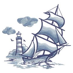 Toile Ships 05(Lg) machine embroidery designs