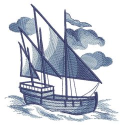 Toile Ships 09(Sm) machine embroidery designs