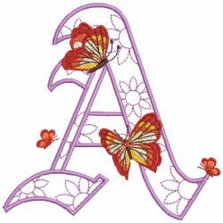 Fluttering Fancy Alphabets(Lg) machine embroidery designs