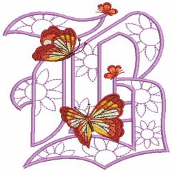 Fluttering Fancy Alphabets 02(Lg) machine embroidery designs