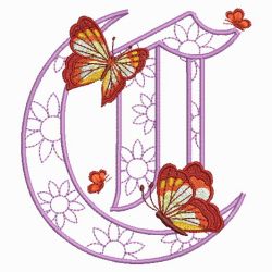 Fluttering Fancy Alphabets 03(Lg) machine embroidery designs