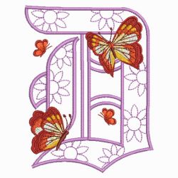 Fluttering Fancy Alphabets 04(Sm) machine embroidery designs