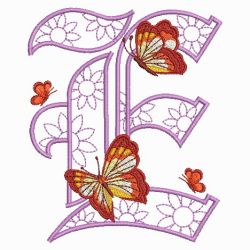 Fluttering Fancy Alphabets 05(Lg) machine embroidery designs