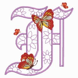 Fluttering Fancy Alphabets 06(Sm) machine embroidery designs
