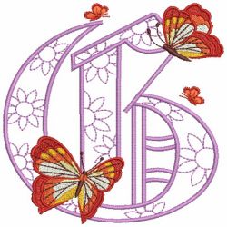 Fluttering Fancy Alphabets 07(Lg) machine embroidery designs