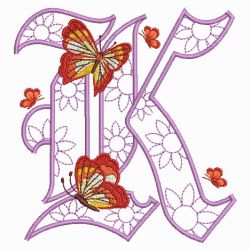 Fluttering Fancy Alphabets 11(Lg) machine embroidery designs