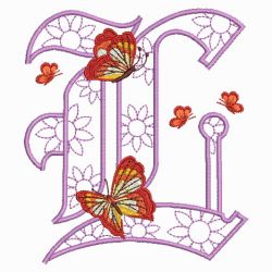 Fluttering Fancy Alphabets 12(Sm) machine embroidery designs