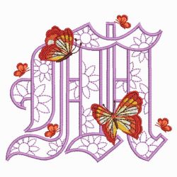 Fluttering Fancy Alphabets 13(Lg) machine embroidery designs