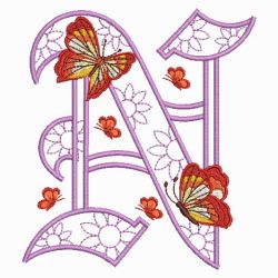 Fluttering Fancy Alphabets 14(Sm) machine embroidery designs