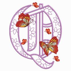 Fluttering Fancy Alphabets 17(Lg) machine embroidery designs