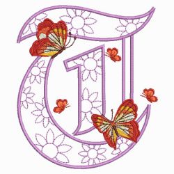 Fluttering Fancy Alphabets 20(Md) machine embroidery designs