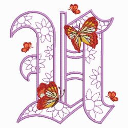 Fluttering Fancy Alphabets 21(Sm) machine embroidery designs