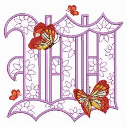 Fluttering Fancy Alphabets 23(Lg) machine embroidery designs