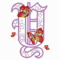 Fluttering Fancy Alphabets 25(Lg) machine embroidery designs