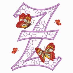 Fluttering Fancy Alphabets 26(Lg) machine embroidery designs